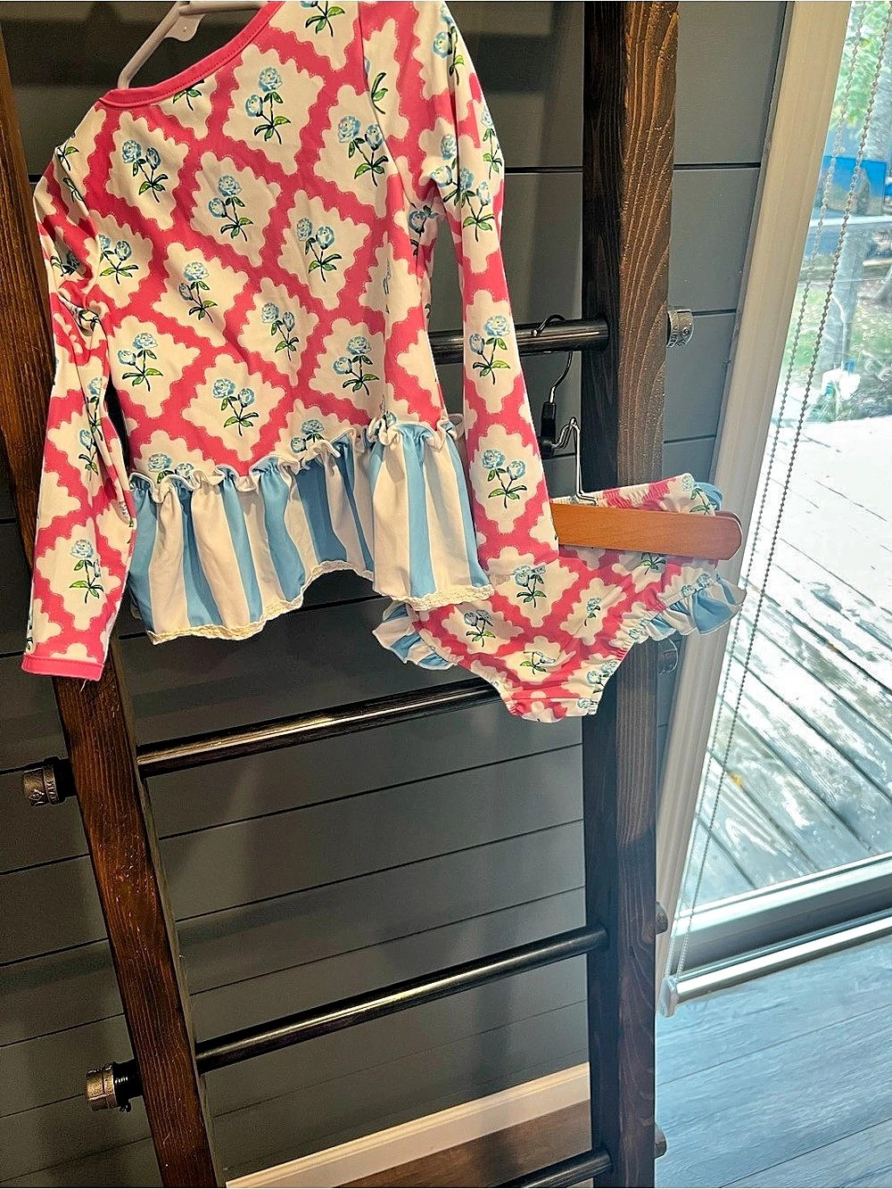 SweetHoney Floral Ruffle Matching Set Size 4T Like New - Picture 2 of 3